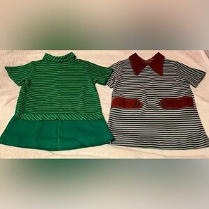 True Vintage 60s Style Pair of Little Girls Handcrafted Dresses size 7-8